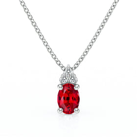 Pendentif rubis et diamant Coucher de Soleil - 5