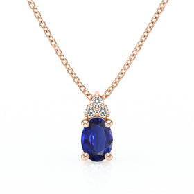 Pendentif saphir et diamant Coucher de Soleil - 5