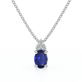Pendentif saphir et diamant Coucher de Soleil - 5