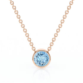 Pendentif solitaire aigue-marine Nuit de Noces - 1