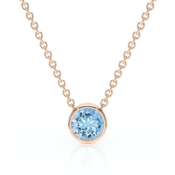 Pendentif solitaire aigue-marine Nuit de Noces - 1