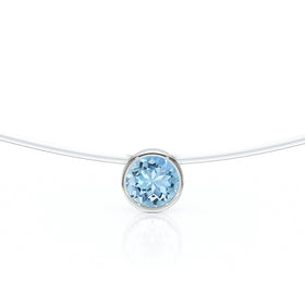 Pendentif solitaire aigue-marine Nuit de Noces - 3