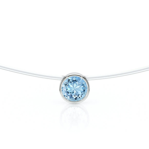 Pendentif solitaire aigue-marine Nuit de Noces - 3