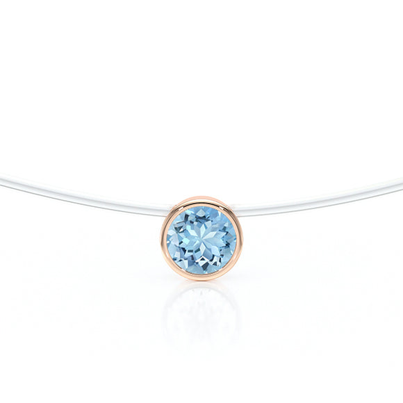 Pendentif solitaire aigue-marine Nuit de Noces - 3