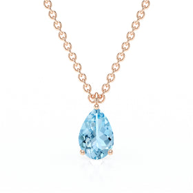 Pendentif solitaire aigue-marine Une Promesse - 1