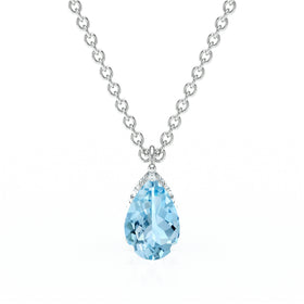 Pendentif solitaire aigue-marine Une Promesse - 1