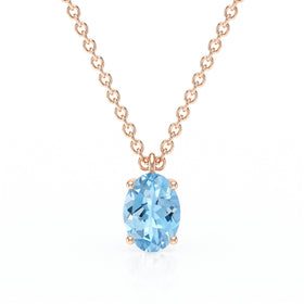 Pendentif solitaire aigue-marine Une Promesse - 2