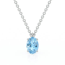 Pendentif solitaire aigue-marine Une Promesse - 2