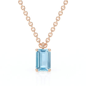 Pendentif solitaire aigue-marine Une Promesse - 3