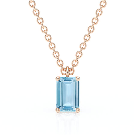 Pendentif solitaire aigue-marine Une Promesse - 3