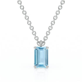 Pendentif solitaire aigue-marine Une Promesse - 3
