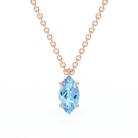 Pendentif solitaire aigue-marine Une Promesse - 4