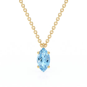 Pendentif solitaire aigue-marine Une Promesse - 4