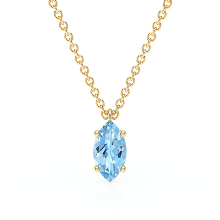 Pendentif solitaire aigue-marine Une Promesse - 4