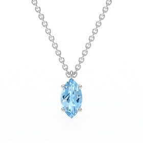 Pendentif solitaire aigue-marine Une Promesse - 4