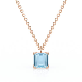 Pendentif solitaire aigue-marine Une Promesse - 5
