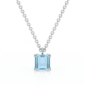 Pendentif solitaire aigue-marine Une Promesse - 5