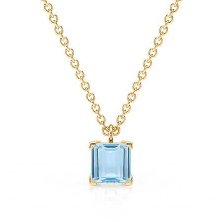 Pendentif solitaire aigue-marine Une Promesse - 5