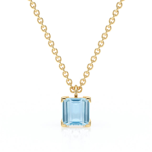 Pendentif solitaire aigue-marine Une Promesse - 5