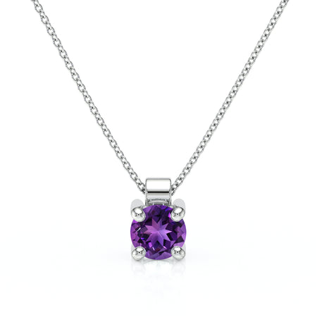 Pendentif solitaire améthyste Lune de Miel - 1