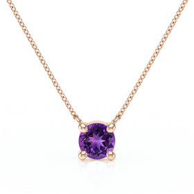 Pendentif solitaire améthyste Lune de Miel - 2