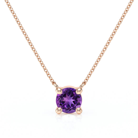 Pendentif solitaire améthyste Lune de Miel - 2