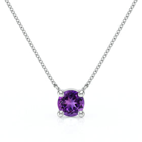 Pendentif solitaire améthyste Lune de Miel - 2