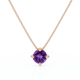Pendentif solitaire améthyste Lune de Miel - 3