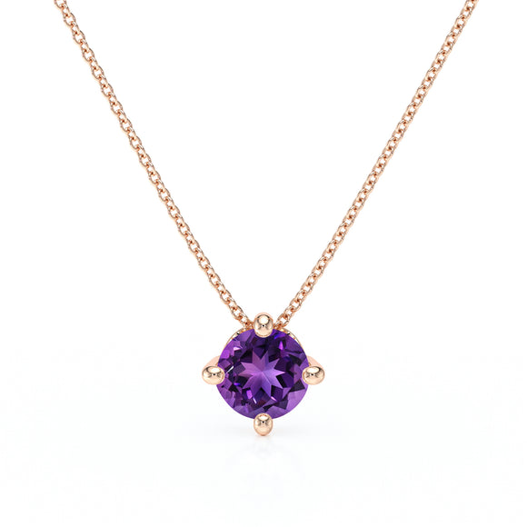Pendentif solitaire améthyste Lune de Miel - 3