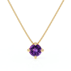 Pendentif solitaire améthyste Lune de Miel - 3