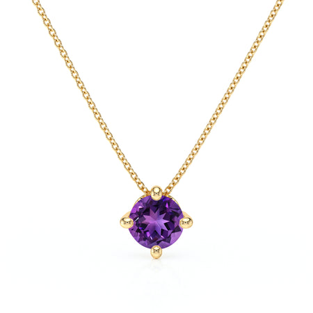 Pendentif solitaire améthyste Lune de Miel - 3