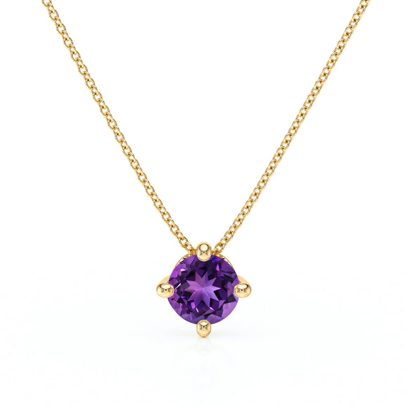 Pendentif solitaire améthyste Lune de Miel - 3