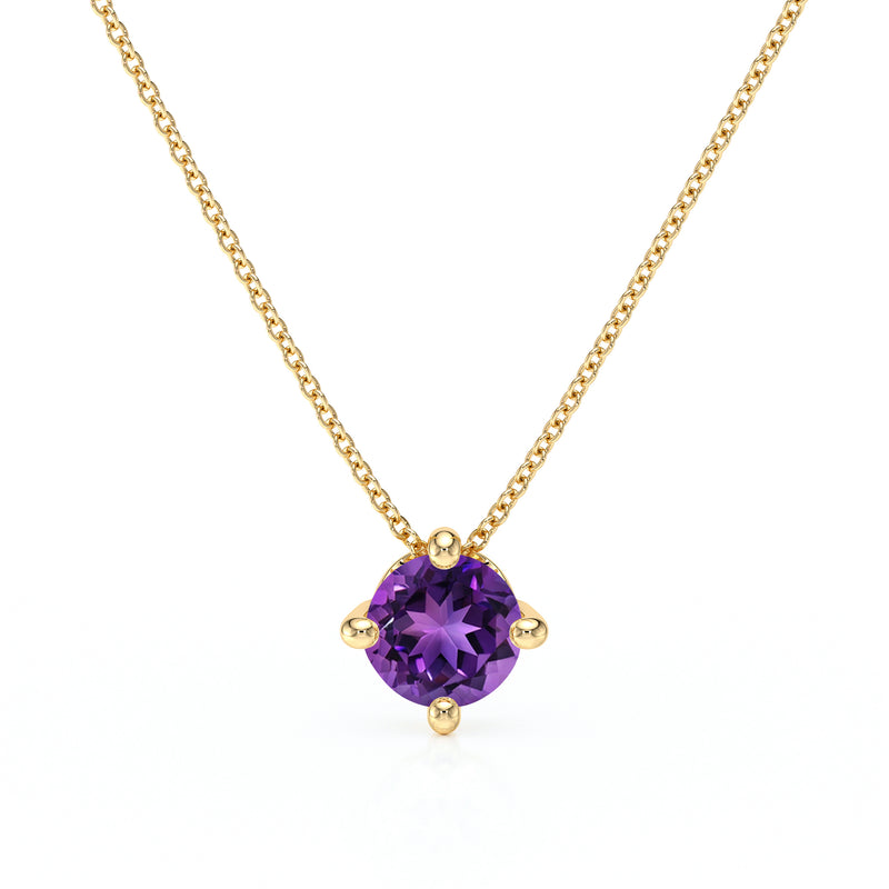 Pendentif solitaire améthyste Lune de Miel - 3