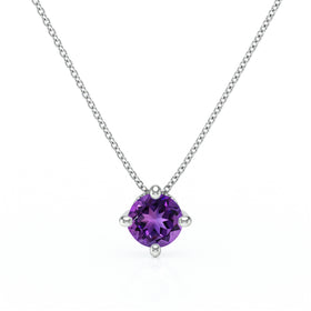Pendentif solitaire améthyste Lune de Miel - 3