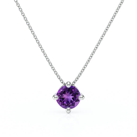 Pendentif solitaire améthyste Lune de Miel - 3