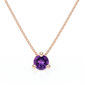 Pendentif solitaire améthyste Lune de Miel - 4