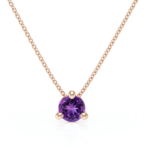 Pendentif solitaire améthyste Lune de Miel - 4