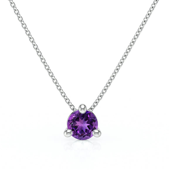 Pendentif solitaire améthyste Lune de Miel - 4