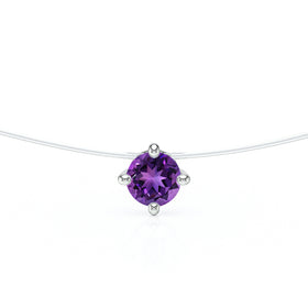 Pendentif solitaire améthyste Lune de Miel - 9