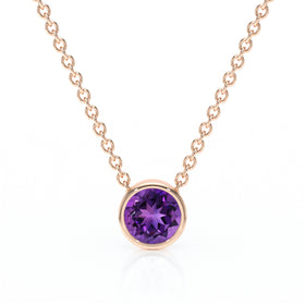 Pendentif solitaire améthyste Nuit de Noces - 1