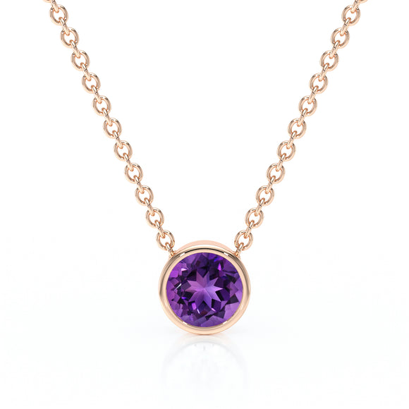 Pendentif solitaire améthyste Nuit de Noces - 1