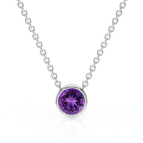 Pendentif solitaire améthyste Nuit de Noces - 1