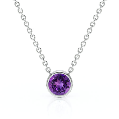 Pendentif solitaire améthyste Nuit de Noces - 1