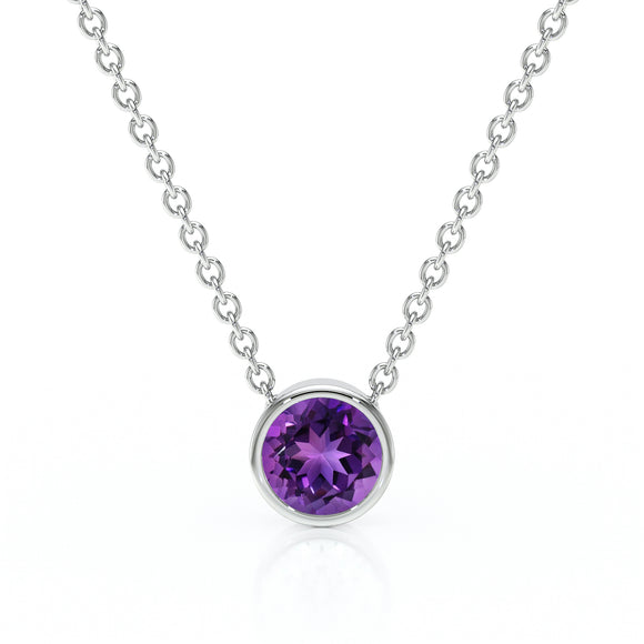 Pendentif solitaire améthyste Nuit de Noces - 1