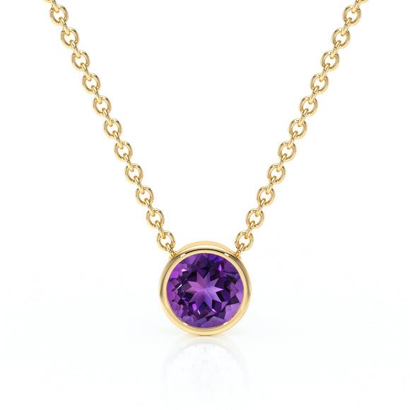 Pendentif solitaire améthyste Nuit de Noces - 1