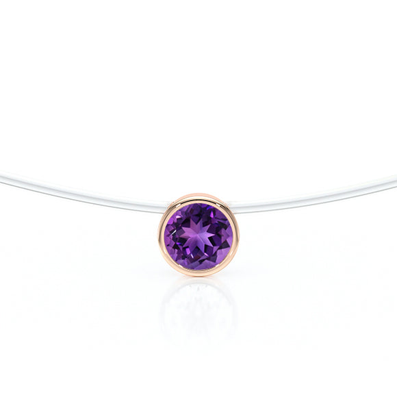 Pendentif solitaire améthyste Nuit de Noces - 3