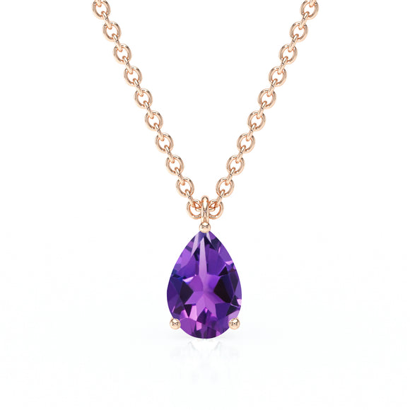 Pendentif solitaire améthyste Une Promesse - 1