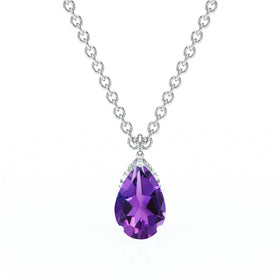 Pendentif solitaire améthyste Une Promesse - 1