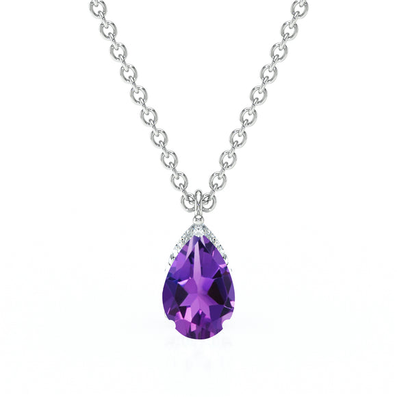 Pendentif solitaire améthyste Une Promesse - 1