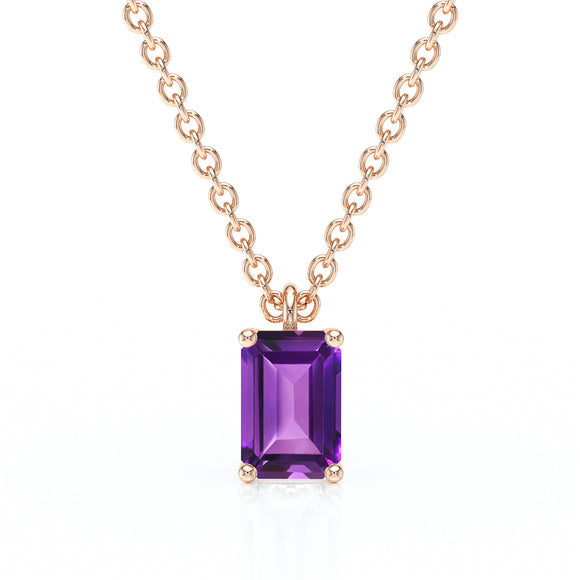 Pendentif solitaire améthyste Une Promesse - 3